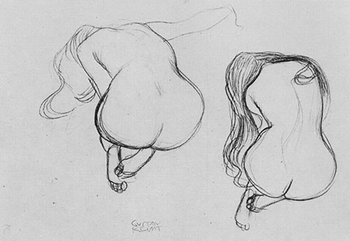 Female Nude Study Gustav Klimt